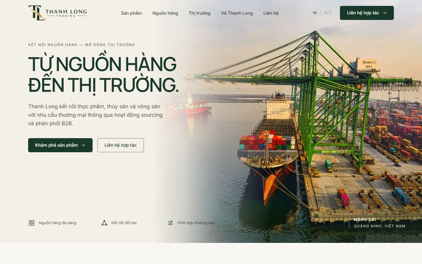 Trang chủ website Thanh Long